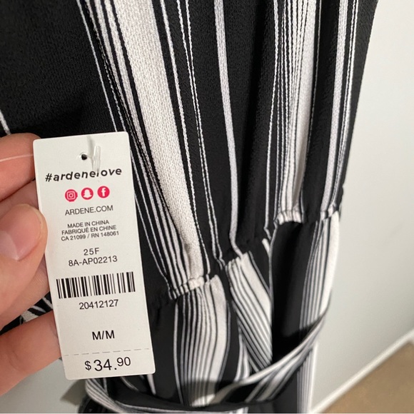 NWT Ardene Black and White Jumpsuit (medium) - Picture 5 of 6